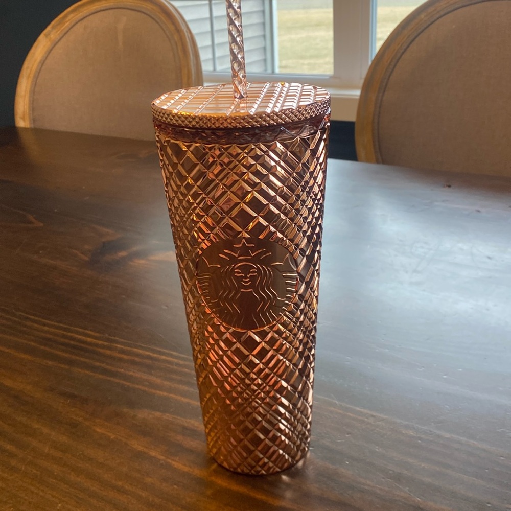 Starbucks rose gold tumbler, 2021 limited edition